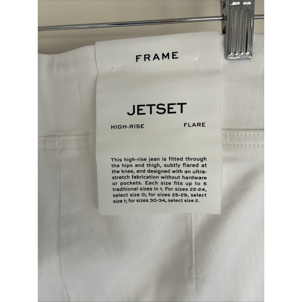 Frame Denim The Jetset White Flare Jean Women's White 1 - Picture 5 of 12